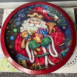 Santa Christmas Plastic Bowl
